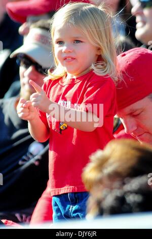 20 novembre 2010 - Louisville, Kentucky, États-Unis d'Amérique - Louisville Cardinals ventilateur pendant le jeu. West Virginia Mountaineers mène Louisville Cardinals 14 -10 à la mi PaPa Johns Cardinal Stadium Louisville, Kentucky. (Crédit Image : © Scott Davis/ZUMAPRESS.com) Southcreek/mondial Banque D'Images