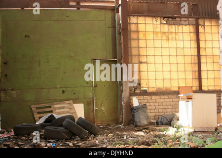 Détail de l'ancien bâtiment industriel Banque D'Images