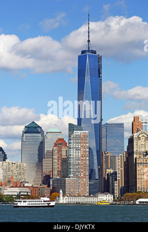 Vue générale de la ville de New York Manhattan skyline et One World Trade Center (WTC 1 ), New York. Nord Banque D'Images