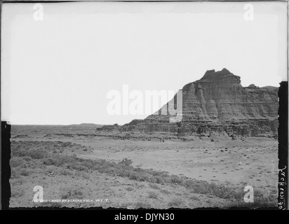 Bad Lands sur Noir's Fork, Uinta County, Wyoming 516916 Banque D'Images