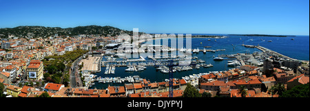 Port de Cannes (France) Panorama Banque D'Images