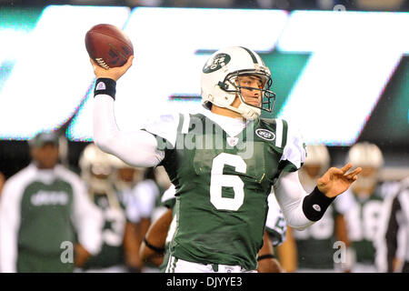 Le 12 décembre 2010 - East Rutherford, New Jersey, États-Unis d'Amérique - en action au cours de l'AFC du duel entre l'Orient et les Dolphins de Miami les Jets de New York au New Meadowlands Stadium à East Rutherford, New Jersey à la mi-temps mène Miami New York 10 à 3 (Image Crédit : © Brooks von Arx/ZUMAPRESS.com) Southcreek/mondial Banque D'Images