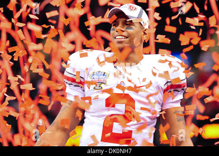 Le 4 janvier 2011 - La Nouvelle Orléans, Louisiane, États-Unis - TERRELL Pryor de l'Ohio State Buckeyes. Ohio State a remporté l'Allstate Sugar Bowl BCS 31-26 tenue à la Louisiana Superdome. (Crédit Image : © Stacy Revere/ZUMAPRESS.com) Southcreek/mondial Banque D'Images