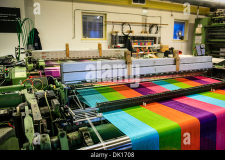 Machine de tissage moderne produisant des elaberate textiles à motifs pour les marchés mondiaux Banque D'Images