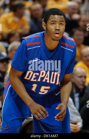 18 janvier 2011 - Milwaukee, Wisconsin, États-Unis - avant Moïse DePaul Morgan (15) pendant le jeu entre le Marquette Golden Eagles et les démons à la DePaul Blue Bradley Center de Milwaukee, WI. Marquette défait 94-64 DePaul. (Crédit Image : © John Rowland/ZUMAPRESS.com) Southcreek/mondial Banque D'Images