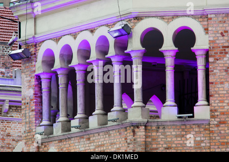 Sultan Abdul Samad building windows au crépuscule, Kuala Lumpur, Malaisie Banque D'Images