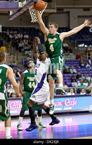 16 février 2011 - Fort Worth, Texas, US - TCU Horned Frogs Guard Greg Hill (25) en action contre le Colorado State Rams. La Colorado State bat TCU 69-55 à Daniel-Meyer Coliseum. (Crédit Image : © Andrew Dieb/global/ZUMAPRESS.com) Southcreek Banque D'Images