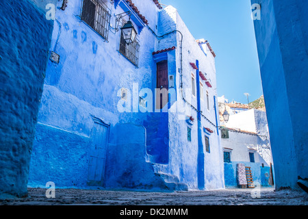 La belle bleue médina de Chefchaouen au Maroc Banque D'Images