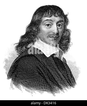 René Descartes ou Renatus Cartesius, 1596 - 1650, un philosophe, mathématicien et scientifique , Banque D'Images