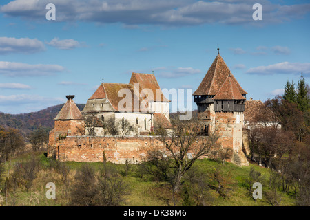 L'église fortifiée Alma vii, Transylvanie Banque D'Images