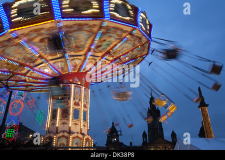 La Foire de Noël à George Square, Glasgow, Ecosse,. Banque D'Images