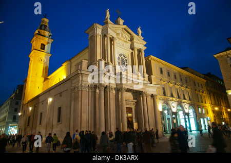 L'église San Carlo Borromeo Piazza San Carlo Turin city centre carré région du Piémont en Italie du nord Europe Banque D'Images