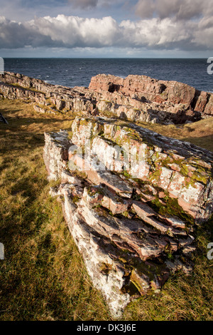 Littoral, Rubha Reidh Lighthouse, Melvaig, Wester Ross, Highlands, Scotland Banque D'Images