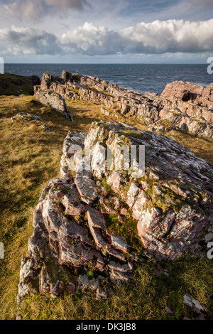 Littoral, Rubha Reidh Lighthouse, Melvaig, Wester Ross, Highlands, Scotland Banque D'Images