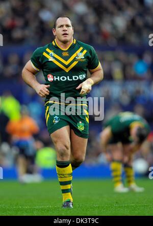 Manchester, UK. 1er décembre 2013. Matt Scott (Australie) - Nouvelle-Zélande v Australie - Rugby League World Cup Final - Old Trafford - Manchester - Royaume-Uni. Credit : Sport en images/Alamy Live News Banque D'Images