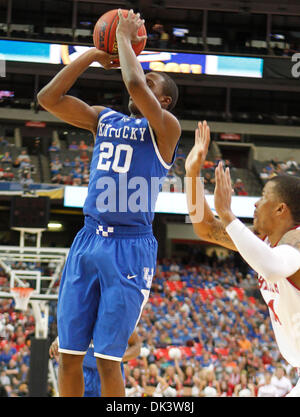 Mar. 12, 2011 - Atlanta, GA, USA - Kentucky Wildcats guard Doron Lamb (20) mettre dans deux de ses 15 points dans le Kentucky a battu Alabama 72-58 le Samedi, Mars 12, 2011, à Atlanta, GA. Photo par Mark Cornelison | Personnel. (Crédit Image : © Lexington Herald-Leader/ZUMAPRESS.com) Banque D'Images