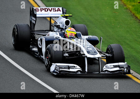 25 mars 2011 - Melbourne, Victoria, Australie - Pastor Maldonado (Venezuela) conduisant la voiture AT&T Williams (12) au cours de la pratique de l'une session 2011 La formule un Grand Prix d'Australie à l'Albert Park Circuit, Melbourne, Australie. (Crédit Image : © basse Sydney/global/ZUMAPRESS.com) Southcreek Banque D'Images