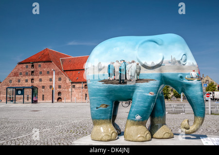 Éléphant coloré à Copenhague Banque D'Images