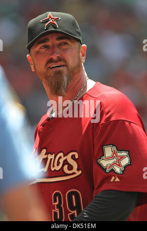17 avril 2011 - Houston, Texas, États-Unis - Houston Astros Pitcher Brett Myers (39) est le lanceur partant. Les San Diego Padres beat Astros de Houston 8-6 pour attacher la série à 2 jeux chacun au Minute Maid Park de Houston, TX. (Crédit Image : © Luis Leyva/ZUMAPRESS.com) Southcreek/mondial Banque D'Images