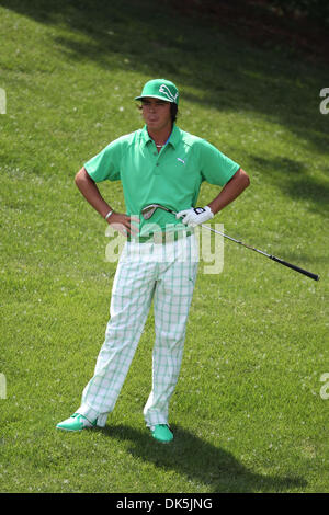07 mai 2011 - Charlotte, Caroline du Nord, États-Unis - RICKIE FOWLER réagit à une mauvaise puce sur numéro 12 à Quail Hollow Country Club de Charlotte lors de la Wells Fargo Championship. (Crédit Image : © Jim Dedmon/ZUMAPRESS.com) Banque D'Images