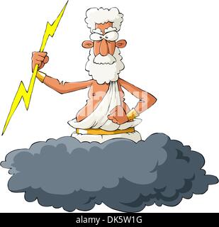 Zeus sur un fond blanc, vector illustration Illustration de Vecteur