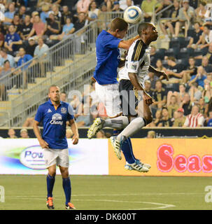 20 juillet 2011 - Chester, PA, USA - Union de Philadelphie dvd et lecteur d'Everton lutte pour la balle dans le match amical entre l'Union et d'Everton qui a eu lieu à l'Union européenne en matière d'accueil, PPL Park à Chester en Pennsylvanie (crédit Image : © Ricky Fitchett/ZUMAPRESS.com) Banque D'Images