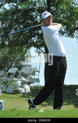 25 mai 2011 - Las Colinas, Texas, USA - Chris Riley tees off à la 3 par pendant le jour de l'Pro-Am Byron Nelson HP a joué à l'hôtel Four Seasons de Las Colinas, Texas. (Crédit Image : © Patrick Green/ZUMAPRESS.com) Southcreek/mondial Banque D'Images