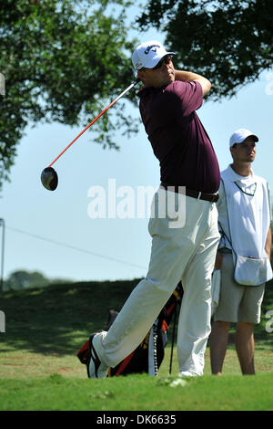 25 mai 2011 - Las Colinas, Texas, USA - Cameron Beckman tees off à la 3 par pendant le jour de l'Pro-Am Byron Nelson HP a joué à l'hôtel Four Seasons de Las Colinas, Texas. (Crédit Image : © Patrick Green/ZUMAPRESS.com) Southcreek/mondial Banque D'Images