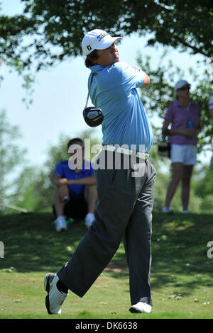 25 mai 2011 - Las Colinas, Texas, USA - Jason Dufner tees off à la 3 par pendant le jour de l'Pro-Am Byron Nelson HP a joué à l'hôtel Four Seasons de Las Colinas, Texas. (Crédit Image : © Patrick Green/ZUMAPRESS.com) Southcreek/mondial Banque D'Images