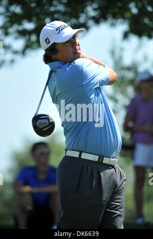 25 mai 2011 - Las Colinas, Texas, USA - Jason Dufner tees off à la 3 par pendant le jour de l'Pro-Am Byron Nelson HP a joué à l'hôtel Four Seasons de Las Colinas, Texas. (Crédit Image : © Patrick Green/ZUMAPRESS.com) Southcreek/mondial Banque D'Images