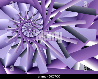 Un abstract Spiral Pattern en violet Banque D'Images