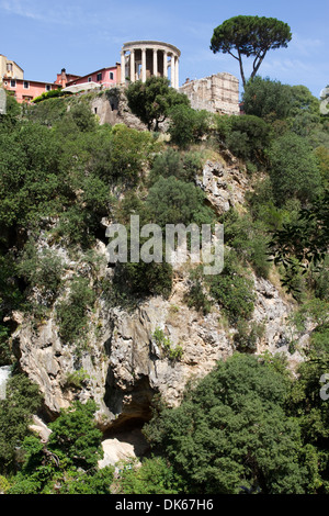 Temple de Vesta, Tivoli, lazio, Italie. Banque D'Images