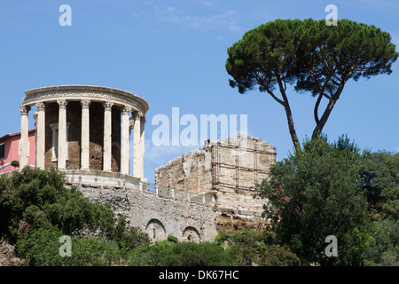 Temple de Vesta, Tivoli, lazio, Italie. Banque D'Images