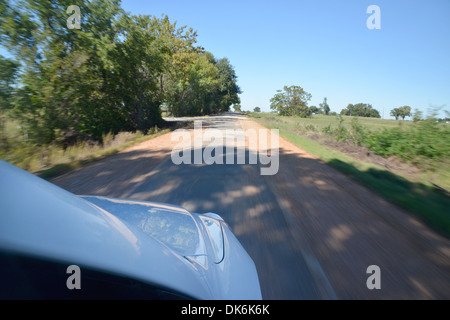 66 route de l'Oklahoma. Le 1922 9 pieds de large section est la plus ancienne partie Road-Sidewalk ruban l'autoroute, de Miami à Afton Banque D'Images