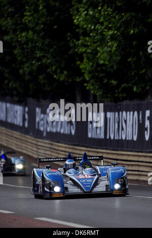 Jun 8, 2011 - Le Mans, France - Quifel ASM Zytek 09 - l'équipe de SC, # 20, Miguel Amaral, Olivier Pla, Warren Hughes au cours de la pratique pour les 24 Heures du Mans. (Crédit Image : © Rainer Ehrhardt/ZUMAPRESS.com) Banque D'Images