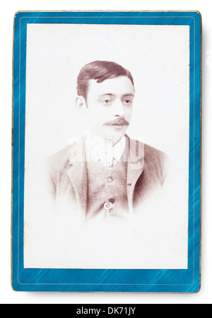 Ancien Portrait d'un homme. Fait ​​In un studio. Vintage. Année 1890 Banque D'Images