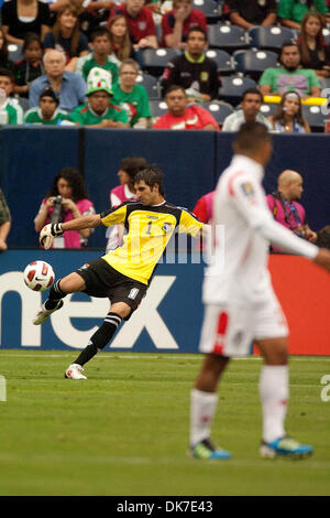 22 juin 2011 - Houston, Texas, États-Unis - l'équipe de soccer de Panama Gardien Jaime Penedo (1) de la balle vers le bas champ. USA a battu le Panama 1-0. (Crédit Image : © Juan DeLeon/global/ZUMAPRESS.com) Southcreek Banque D'Images