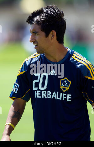 25 juin, 2011 - Santa Clara, Californie, États-Unis - Galaxy defender A.J. DeLaGarza (20) se réchauffe avant le match entre la MLS San Jose Earthquakes et les Los Angeles Galaxy au Buck Shaw Stadium de Santa Clara, CA. (Crédit Image : © Matt Cohen/ZUMAPRESS.com) Southcreek/mondial Banque D'Images