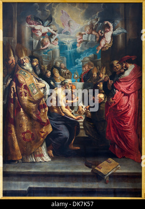 Anvers - 5 septembre : la dispute du Saint Sacrement par Peter Paul Rubens de l'année 1608 à St Pauls church (Paulskerk) Banque D'Images