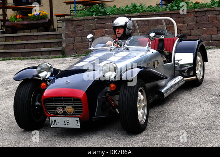 La Lotus Seven est un petit, léger, simple à deux places, voitures de sport à toit ouvert produit par Lotus Cars. Banque D'Images