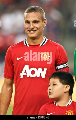 13 juillet 2011 - Foxborough, Massachuestts, U.S - Nemanja Vidic de Manchester United (15) au cours de la cérémonie d'avant-match. Manchester United a battu le New England Revolution 4 - 1. (Crédit Image : © Mark Fort/global/ZUMAPRESS.com) Southcreek Banque D'Images