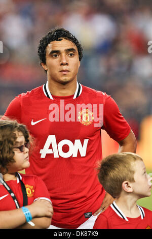 13 juillet 2011 - Foxborough, Massachuestts, U.S - Manchester United defender Refael (21) au cours des cérémonies d'avant-match au Stade Gillette. Manchester United a battu le New England Revolution 4 - 1. (Crédit Image : © Mark Fort/global/ZUMAPRESS.com) Southcreek Banque D'Images