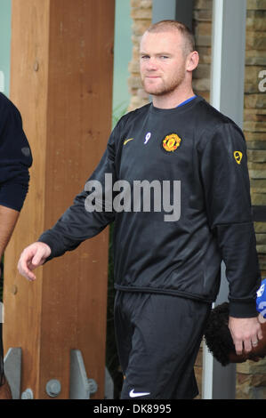 15 juillet 2011 - Seattle, Washington, États-Unis d'Amérique - Wayne Rooney arrive pour Manchester United Football Club en matière de formation à Seattle au cours de leur tournée d'avant saison aux États-Unis. (Crédit Image : © Chris Coulter/ZUMApress.com) Southcreek/mondial Banque D'Images