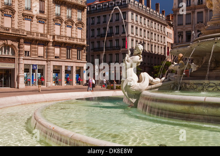 Place des Jacobins de la ville de Lyon. Banque D'Images