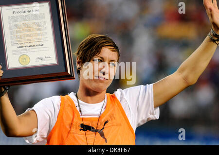 20 juillet 2011 : Le Western New York Flash défait les majicJack 3-1 à Sahlen's Stadium à Rochester, NY dans un Women's Professional Soccer (WPS) se rencontreront. Abby Wambach Abby Wambach au cours de jour à Rochester, New York.(Image Crédit : © Alan Schwartz/Cal/ZUMAPRESS.com) Media Sport Banque D'Images