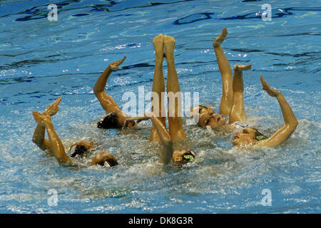 Jul 23, 2011 - Shanghai, Chine - la natation synchronisée française au cours de la prestation de l'équipe de l'équipe à la finale des Championnats du Monde FINA. (Crédit Image : © Breningstall ZUMAPRESS.com)/Jeremy Banque D'Images