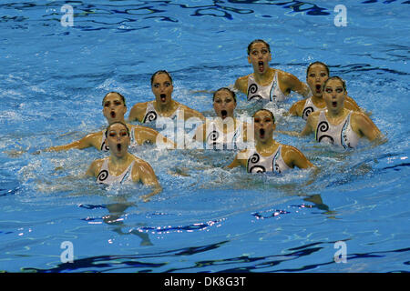 Jul 23, 2011 - Shanghai, Chine - la natation synchronisée française au cours de la prestation de l'équipe de l'équipe à la finale des Championnats du Monde FINA. (Crédit Image : © Breningstall ZUMAPRESS.com)/Jeremy Banque D'Images