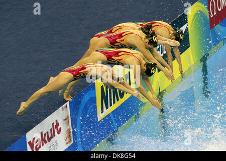 Jul 23, 2011 - Shanghai, Chine - La prestation de l'équipe de natation synchronisée britannique au cours de l'équipe à la finale libre du monde de la FINA. (Crédit Image : © Breningstall ZUMAPRESS.com)/Jeremy Banque D'Images