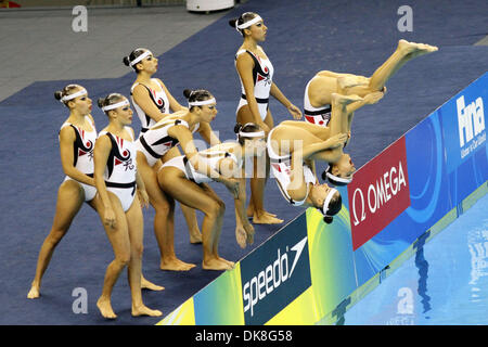 Jul 23, 2011 - Shanghai, Chine - La prestation de l'équipe de natation synchronisée du Mexique au cours de l'équipe à la finale libre du monde de la FINA. (Crédit Image : © Breningstall ZUMAPRESS.com)/Jeremy Banque D'Images