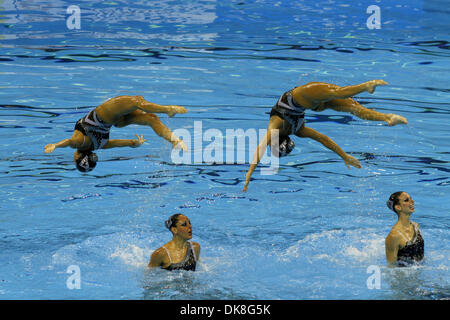 Jul 23, 2011 - Shanghai, Chine - La prestation de l'équipe de natation synchronisée brésilien au cours de l'équipe à la finale libre du monde de la FINA. (Crédit Image : © Breningstall ZUMAPRESS.com)/Jeremy Banque D'Images